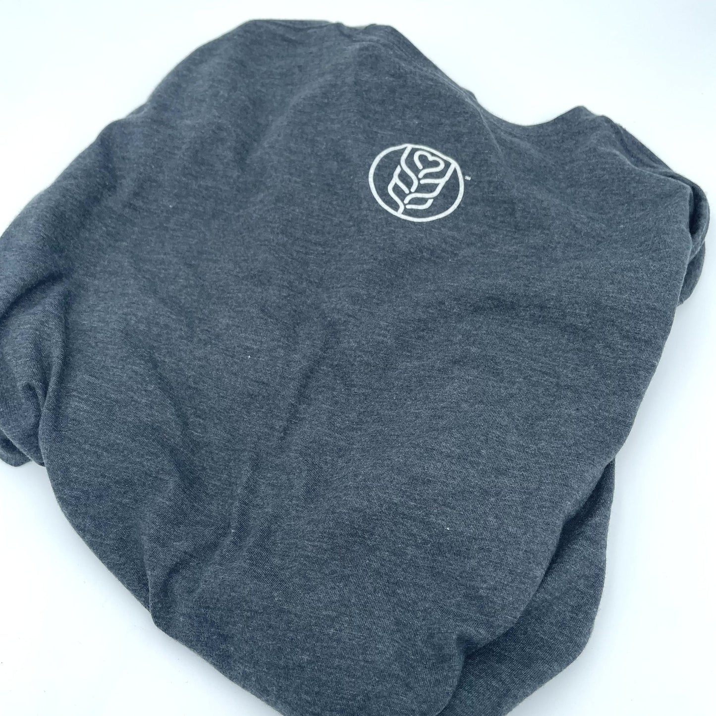 Charcoal Shirt with Parchment Logos - Unisex