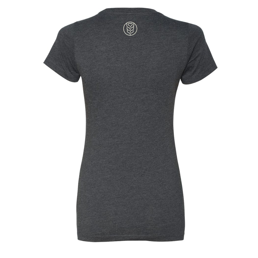 Charcoal Shirt with Parchment Logos - Women's