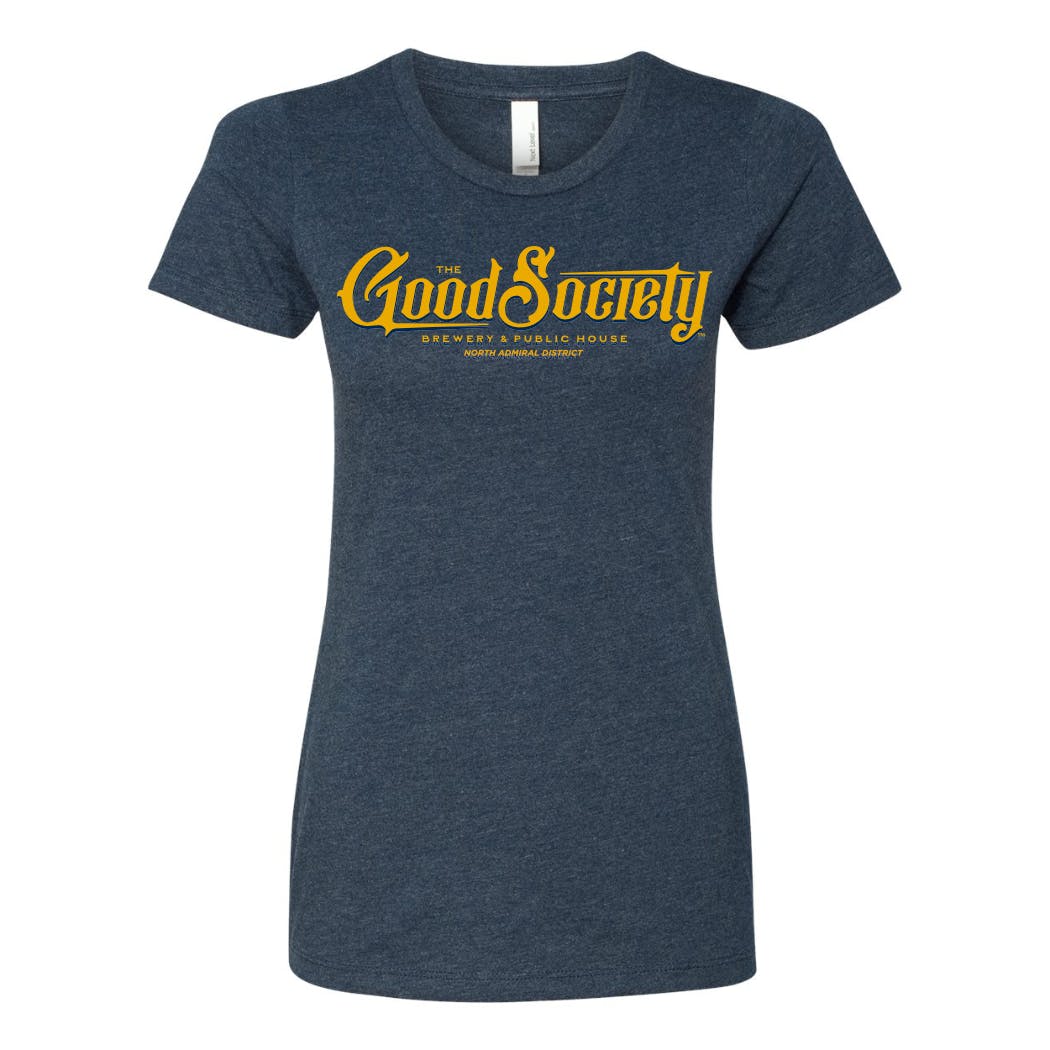 Midnight Navy Shirt with Gold Logos - Women's