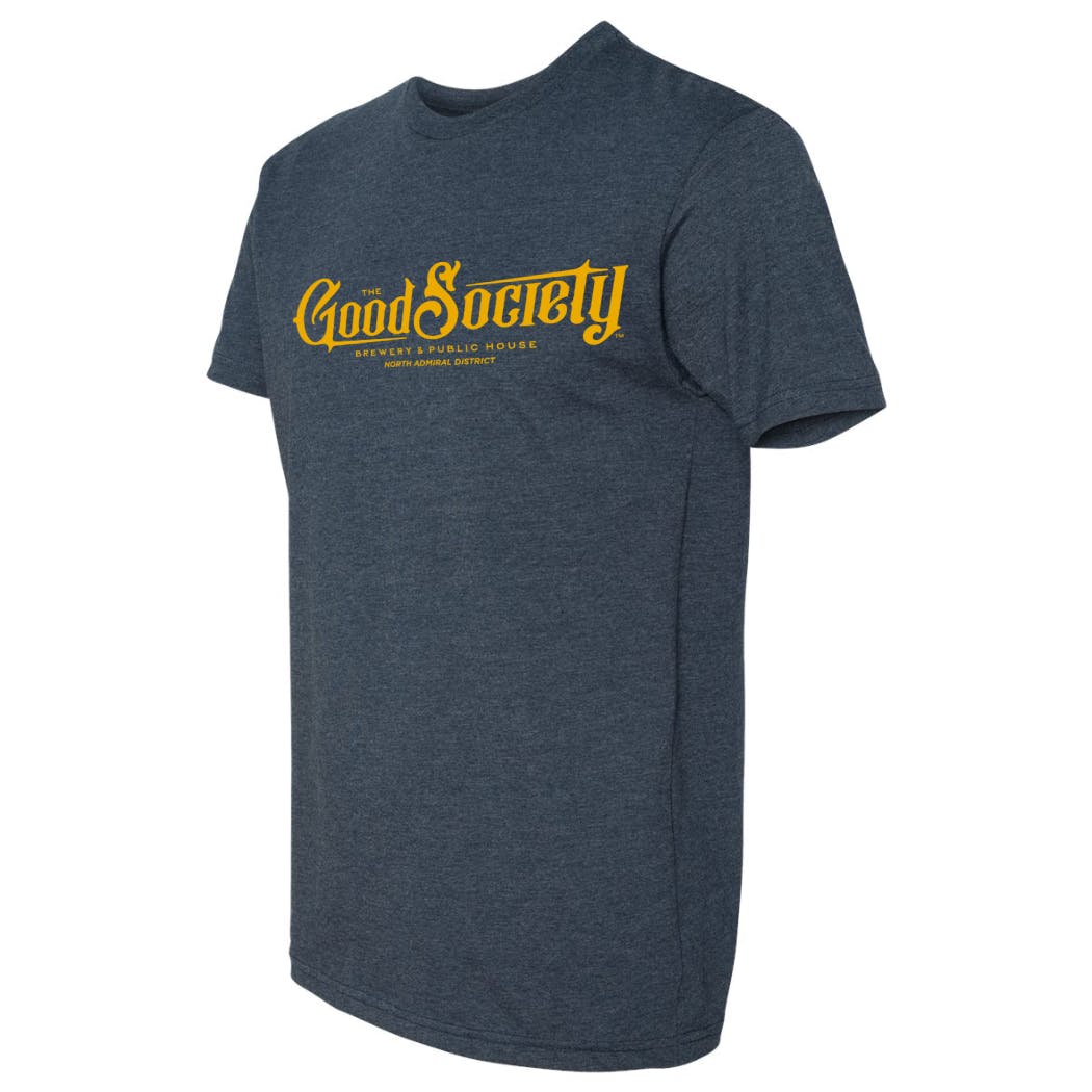 Midnight Navy Shirt with Gold Logos - Kid's